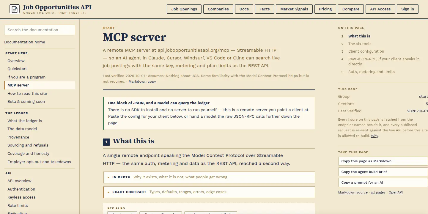 Screenshot 3 of Job Opportunities API (JOA)