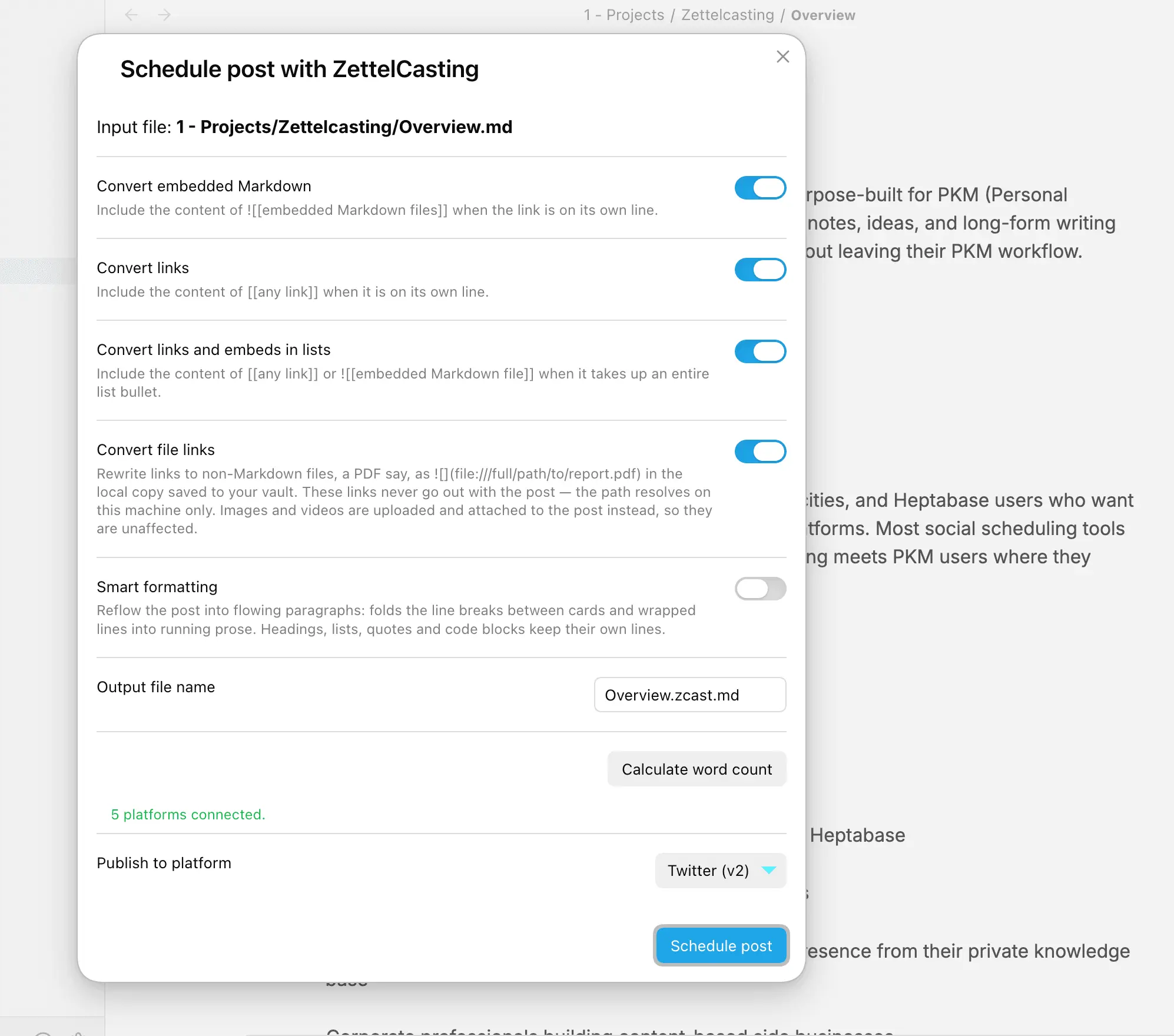 Screenshot 2 of Zettelcasting