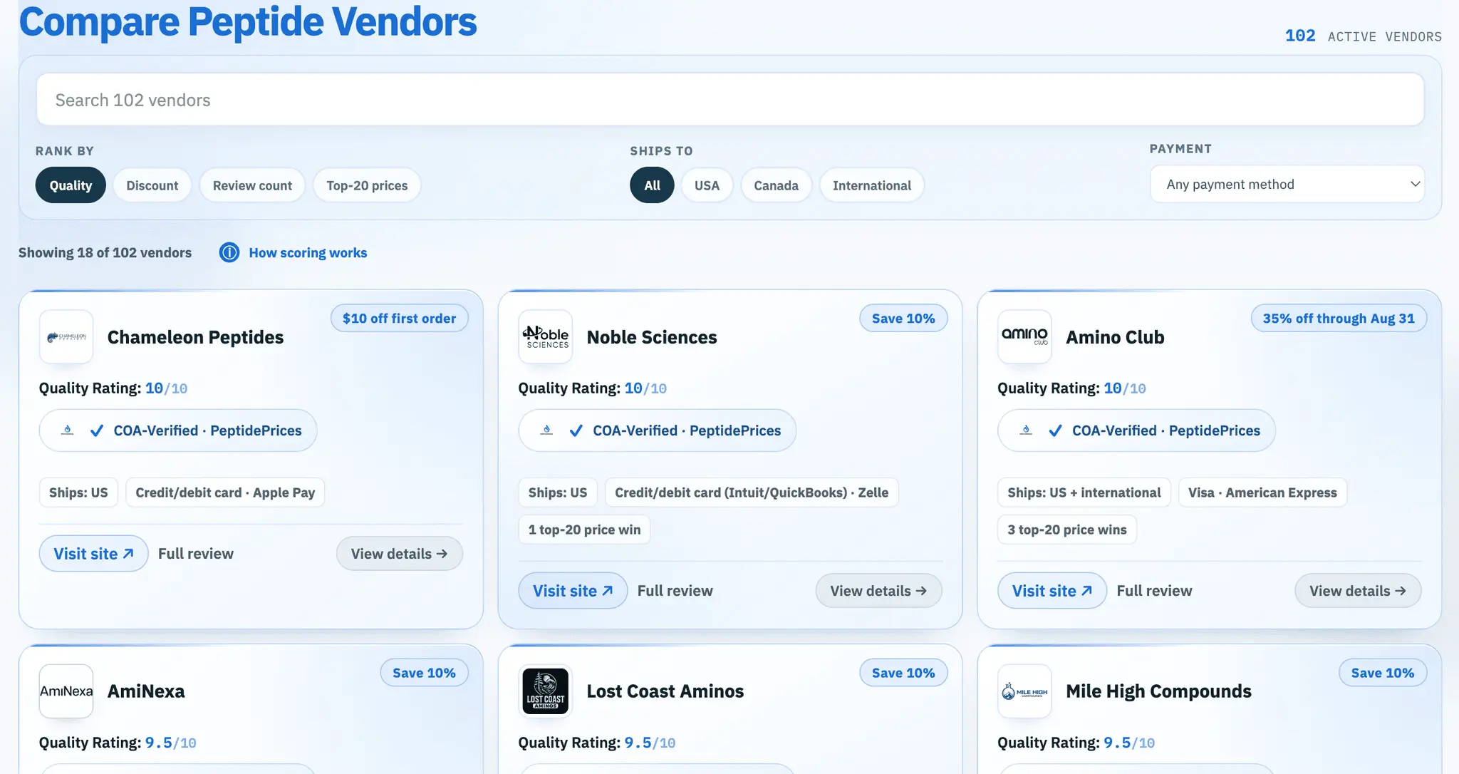 Screenshot 3 of PeptidePrices
