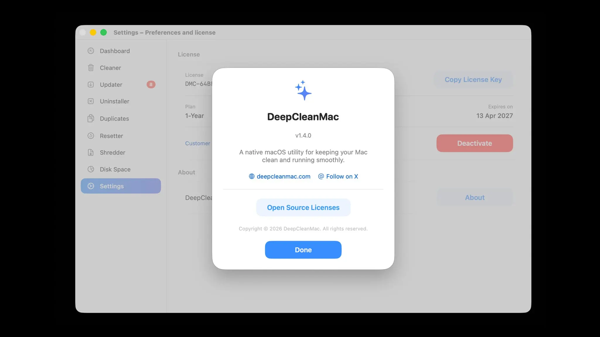 Screenshot 2 of DeepCleanMac