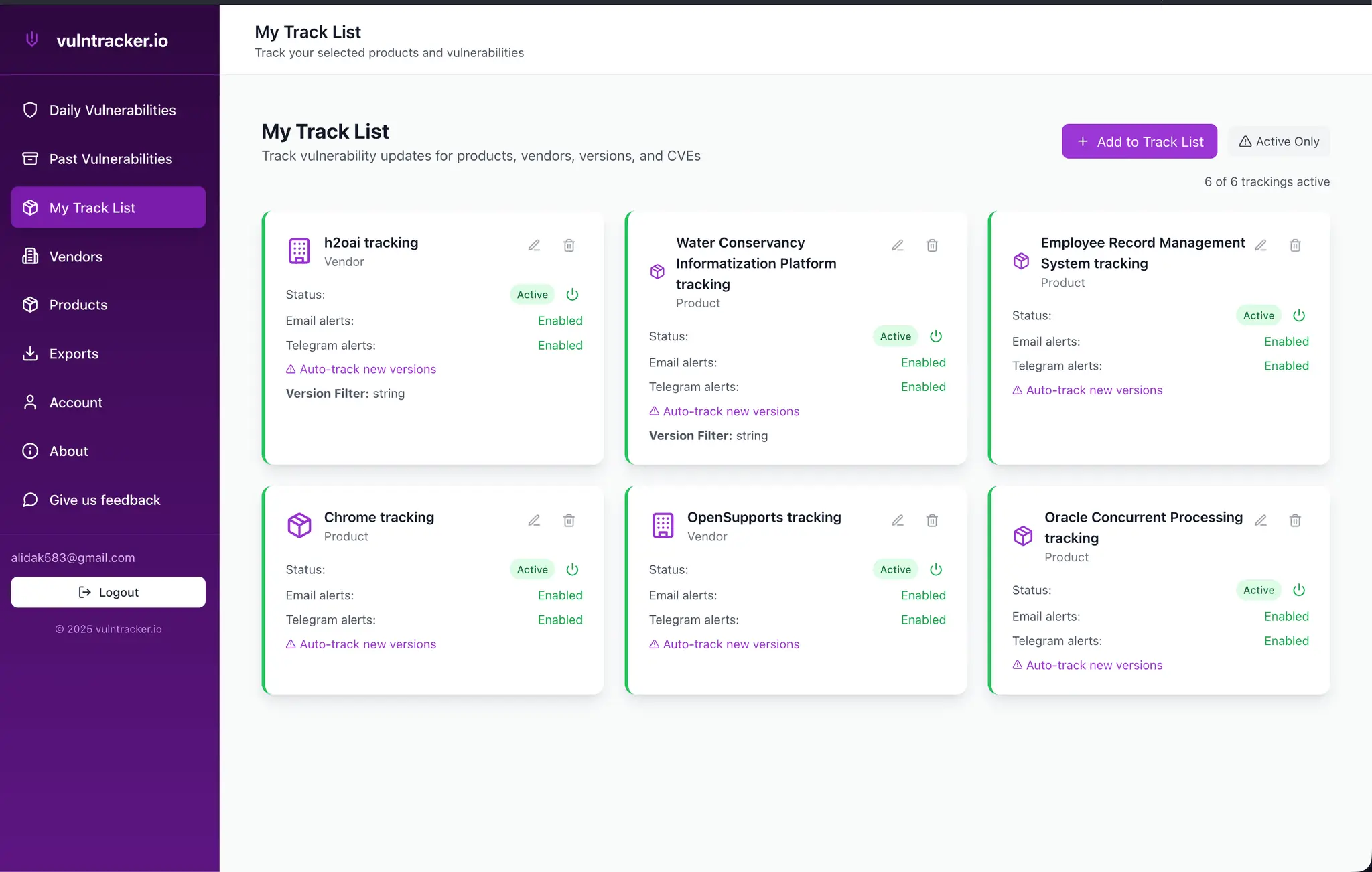 Screenshot 2 of VulnTracker