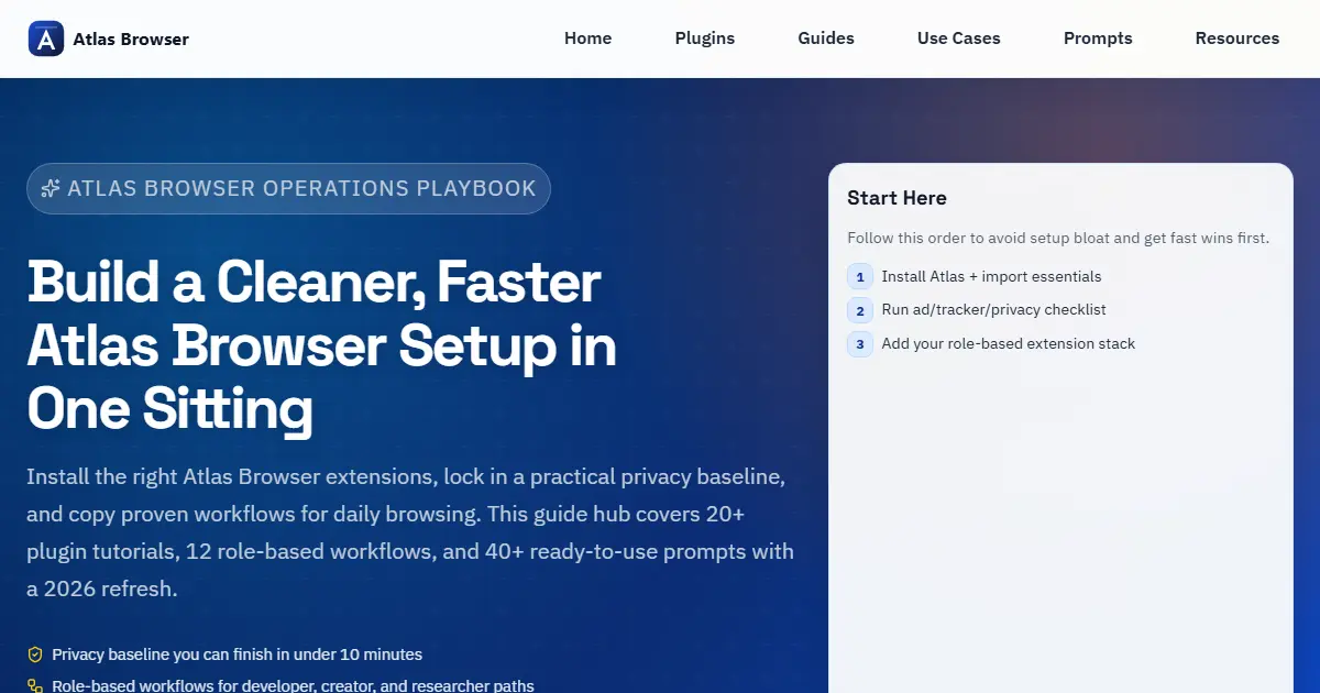 Screenshot 1 of Atlas Browser Guide