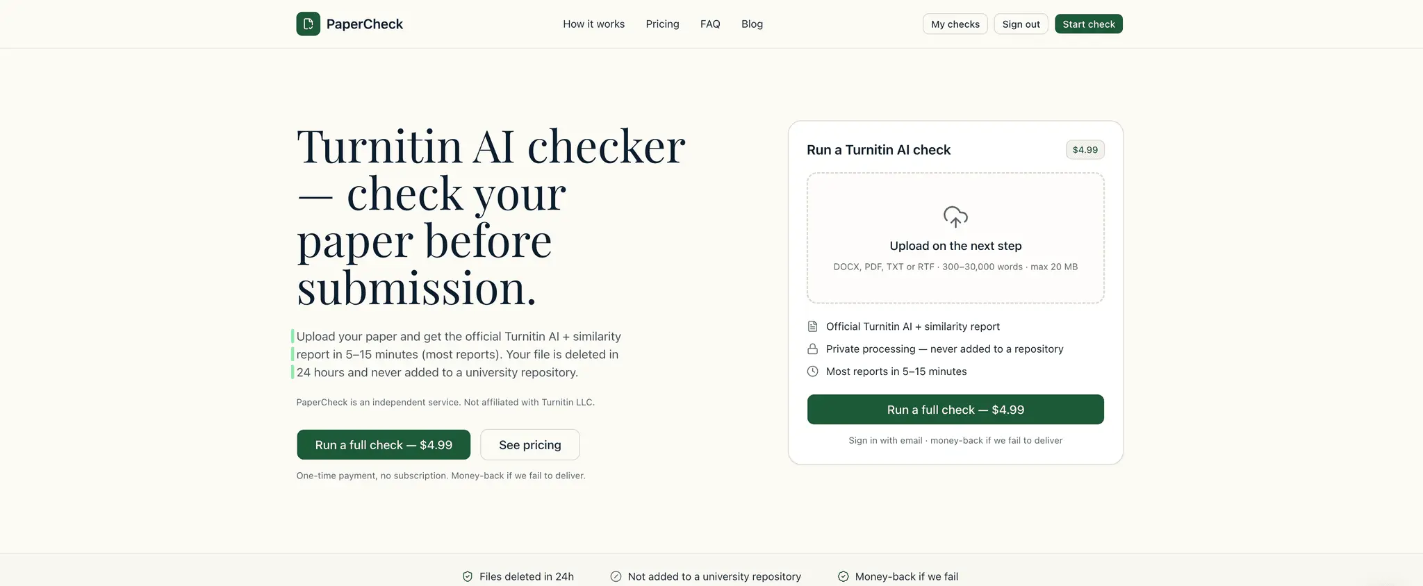 Screenshot 2 of Turnitin AI Checker