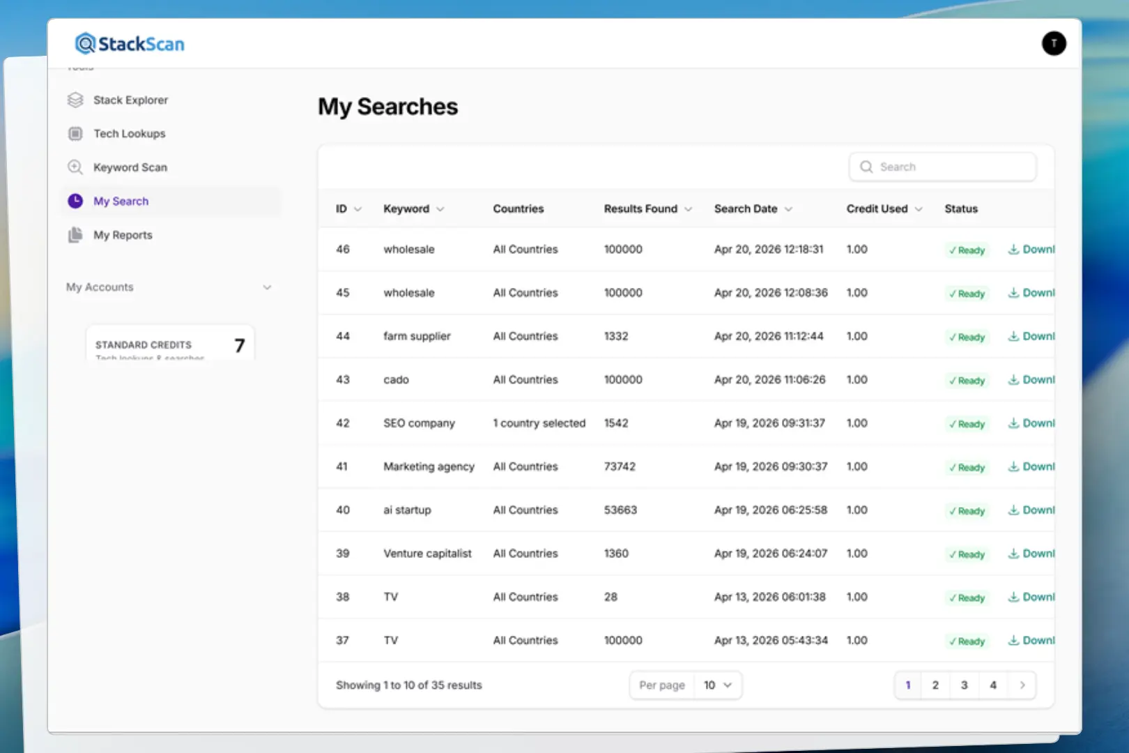 Screenshot 1 of StackScan