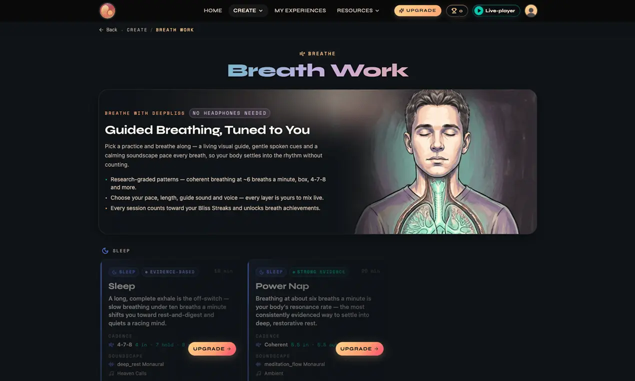 Screenshot 1 of DeepBliss.me