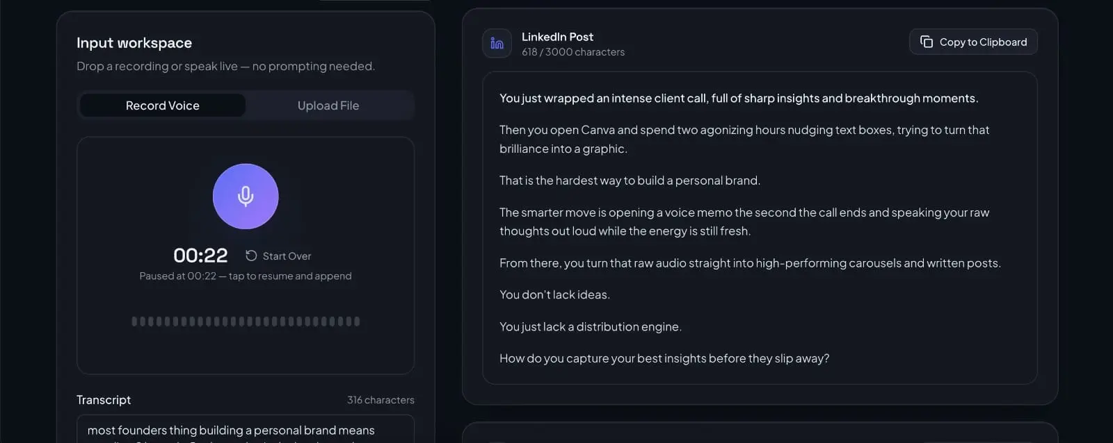 Screenshot 1 of SpokenPost