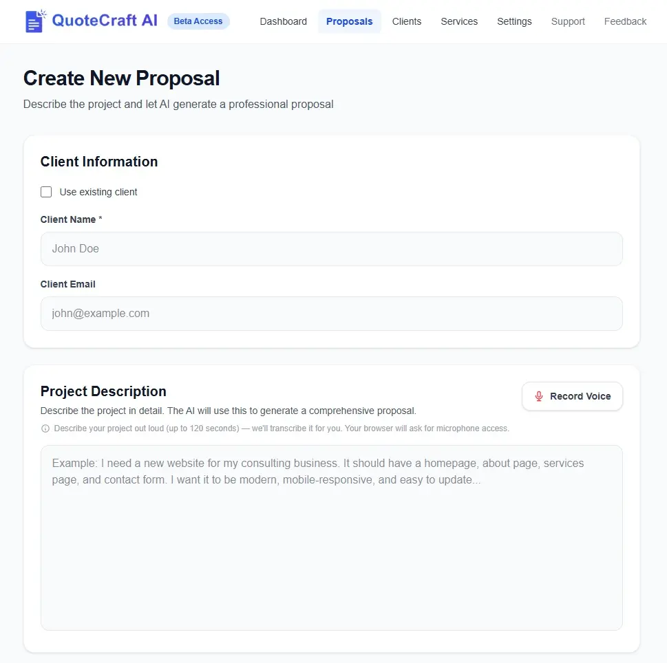 Screenshot 4 of QuoteCraft AI