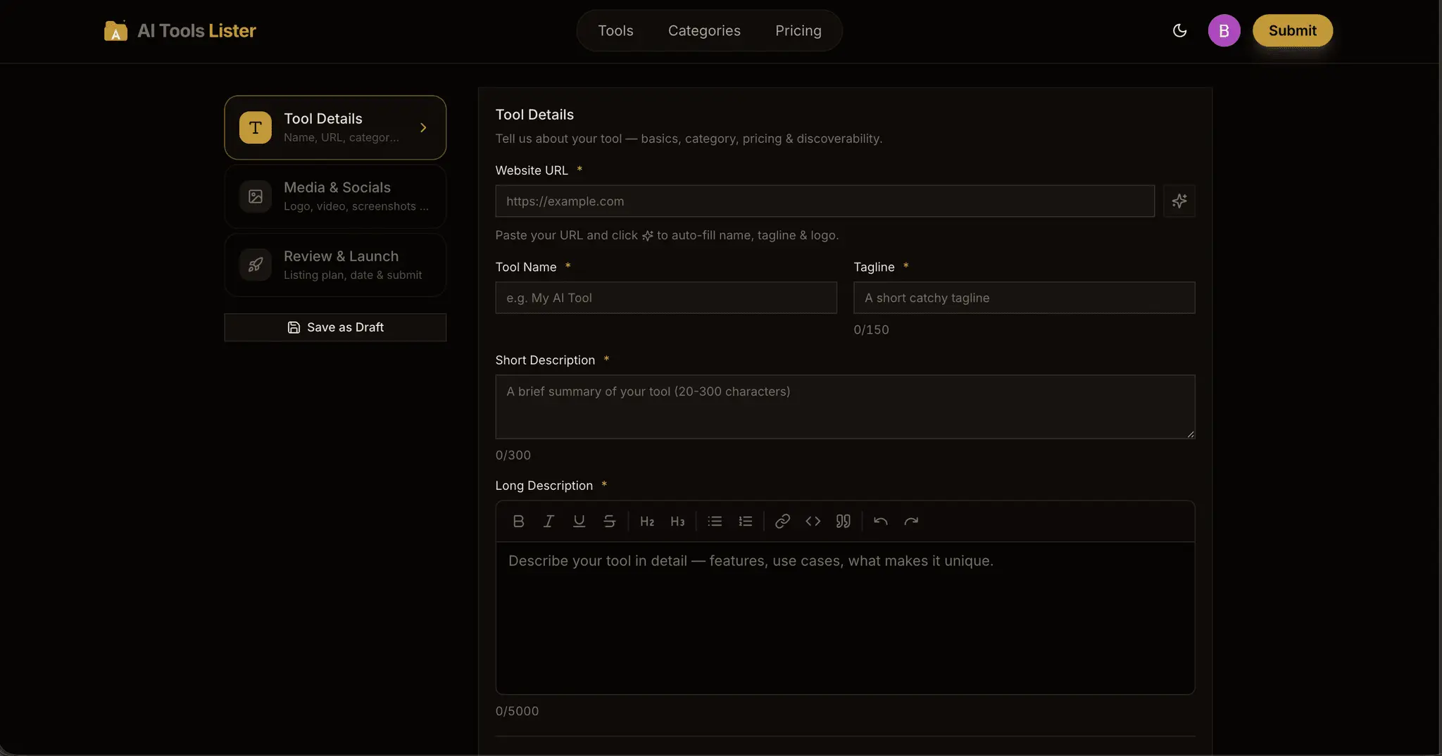 Screenshot 4 of AI Tools Lister