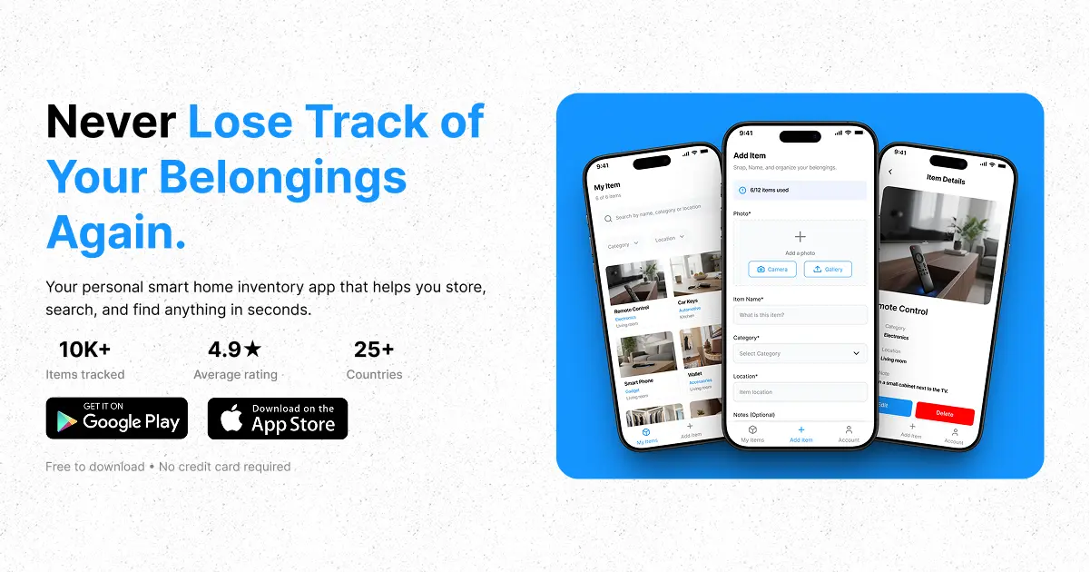 Screenshot 1 of iFoundIt App - Never Lose Track