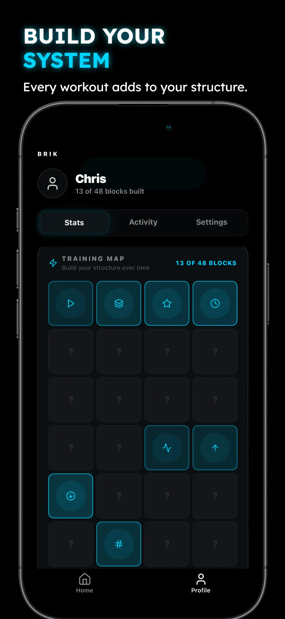 Screenshot 1 of BRIK — HIIT & Hyrox Workout Generator