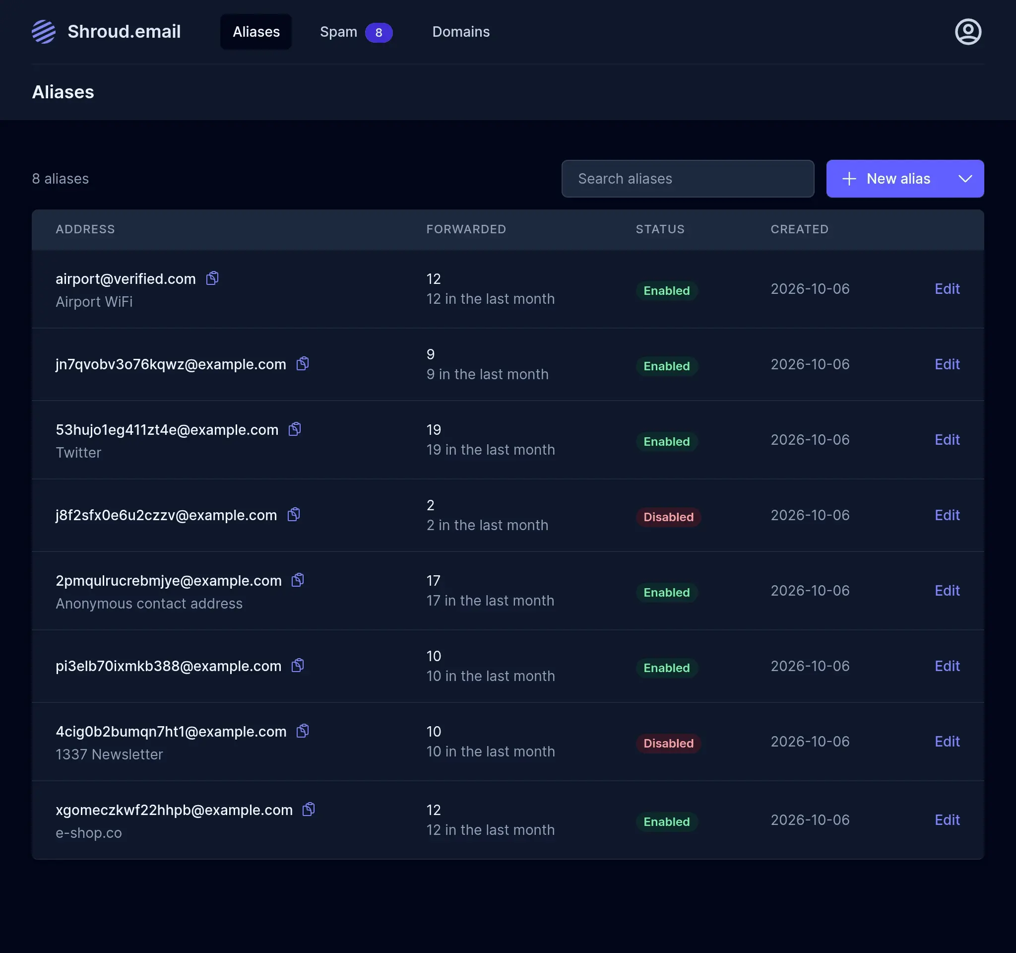 Screenshot 3 of Shroud.email