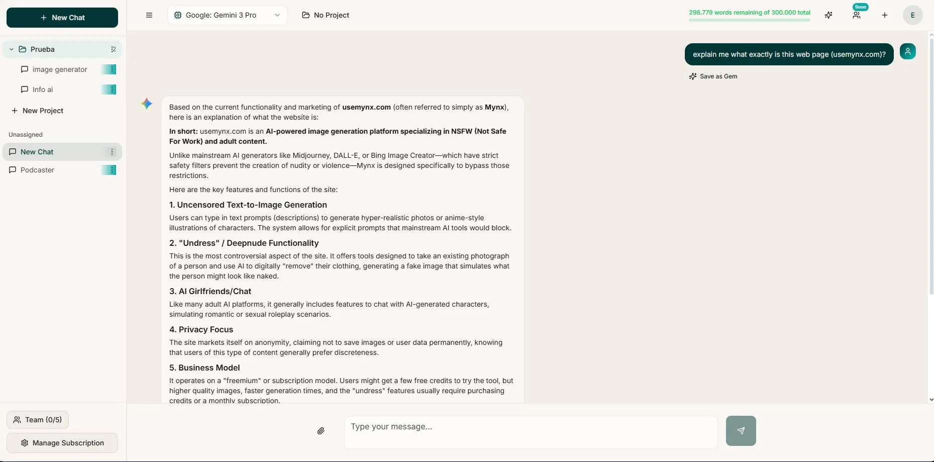 Screenshot 3 of MYNX - Multi-AI Chat Hub