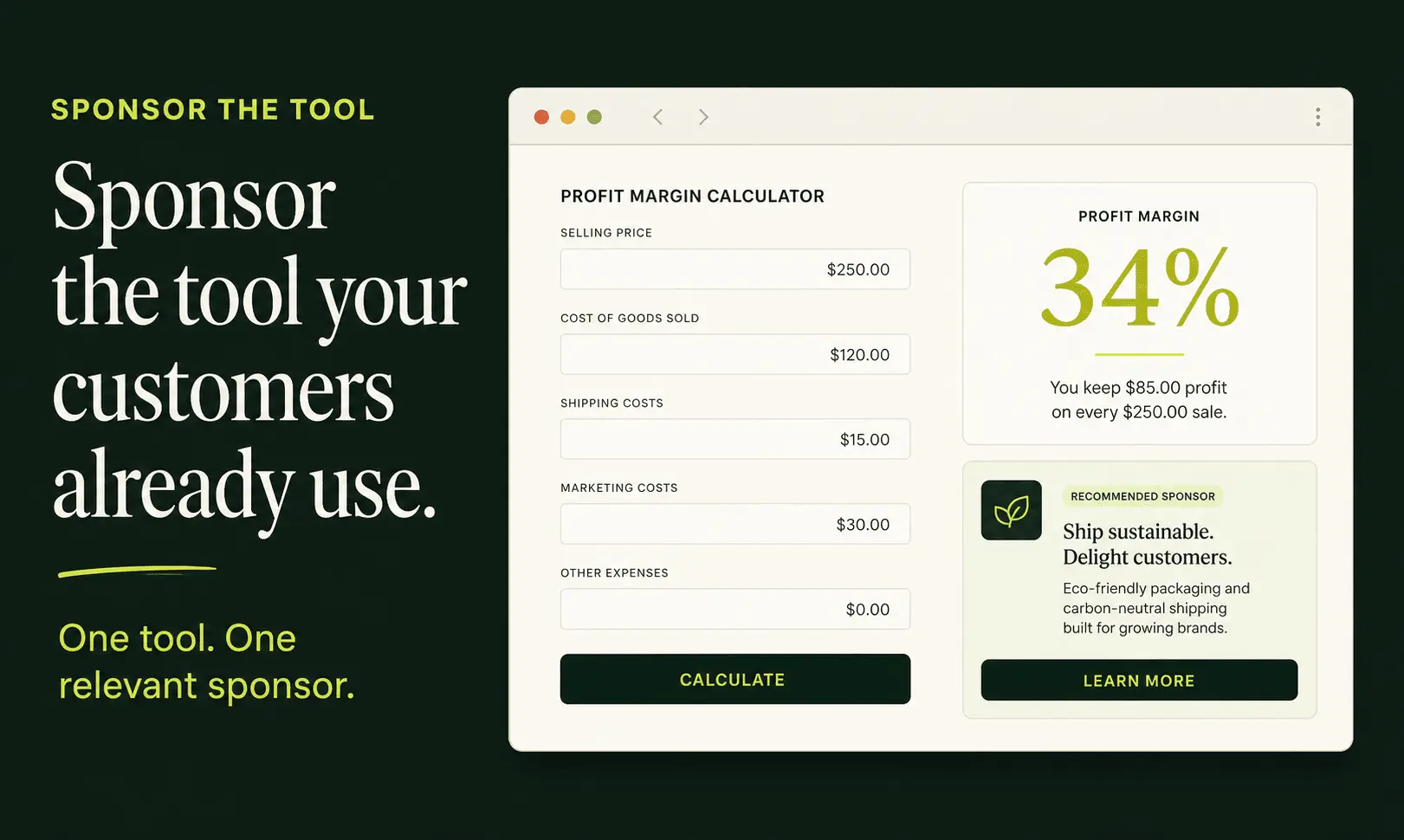 Screenshot 1 of Sponsor The Tool