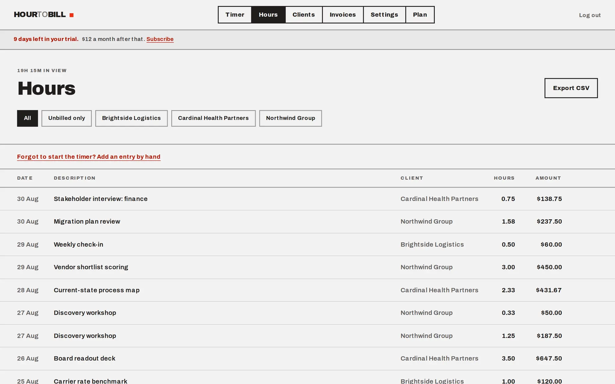 Screenshot 2 of HourToBill