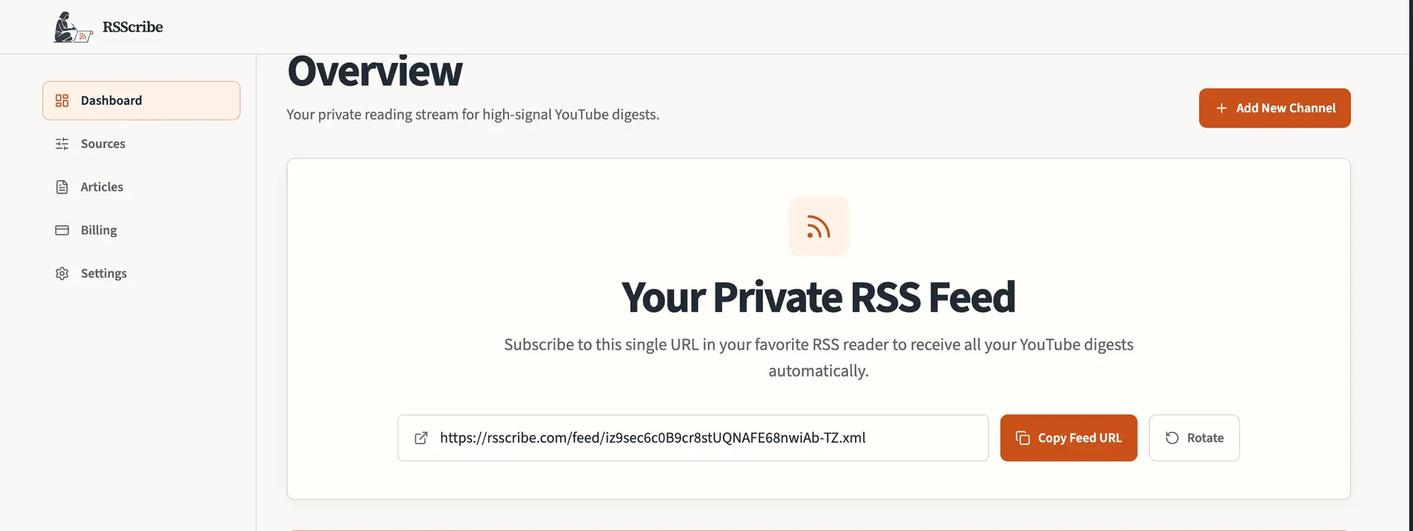 Screenshot 1 of RSScribe