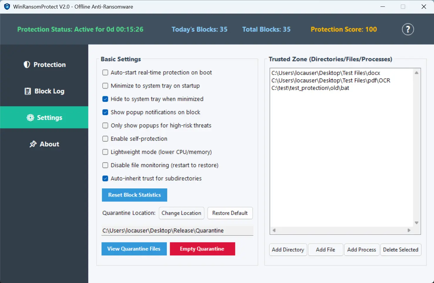 Screenshot 4 of WinRansomProtect