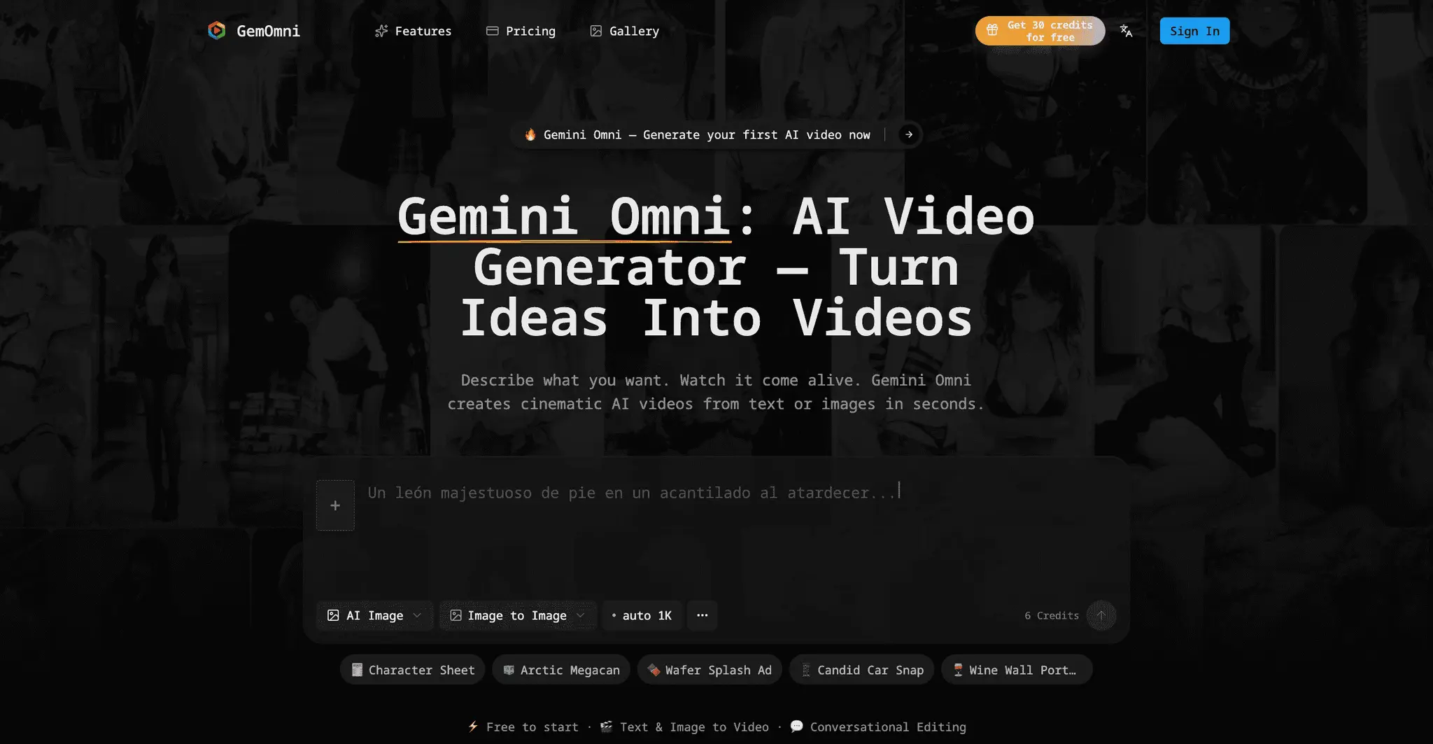 Screenshot 1 of Gemini Omni AI Video Editor Agent