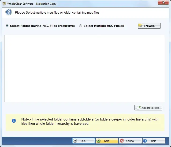 Screenshot 3 of WholeClear MSG to EML Converter