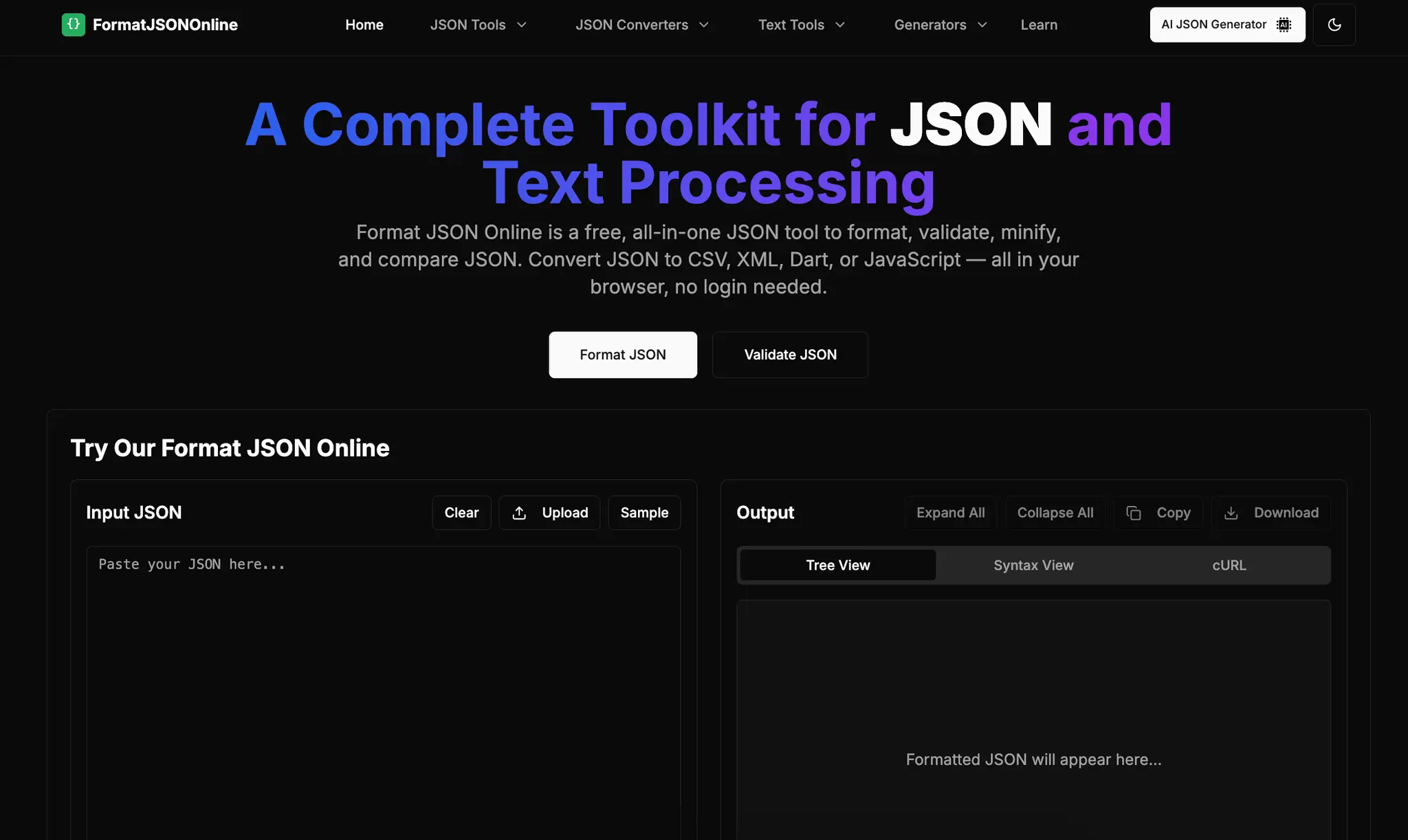 Screenshot 1 of Format JSON Online