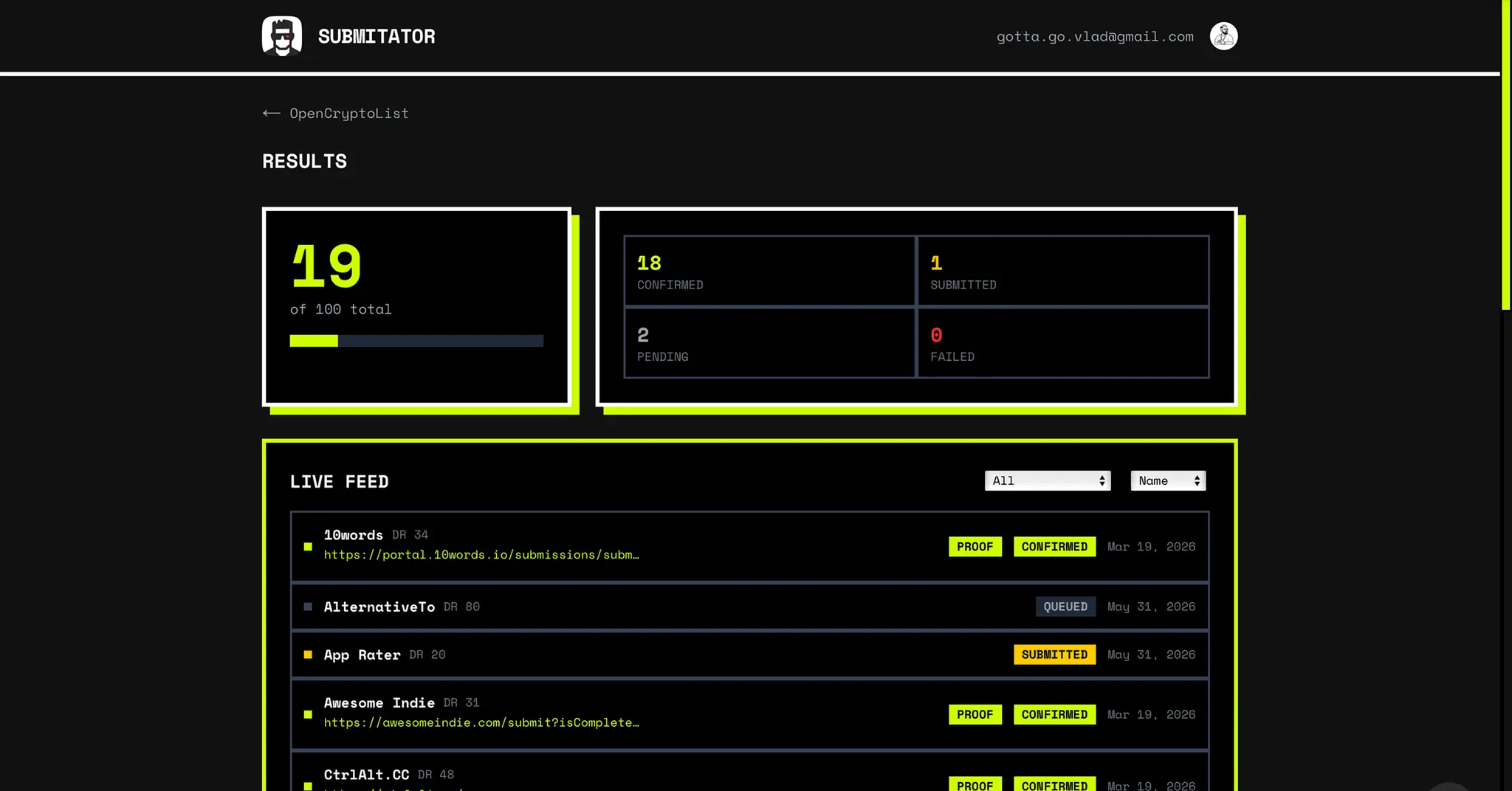 Screenshot 3 of Submitator