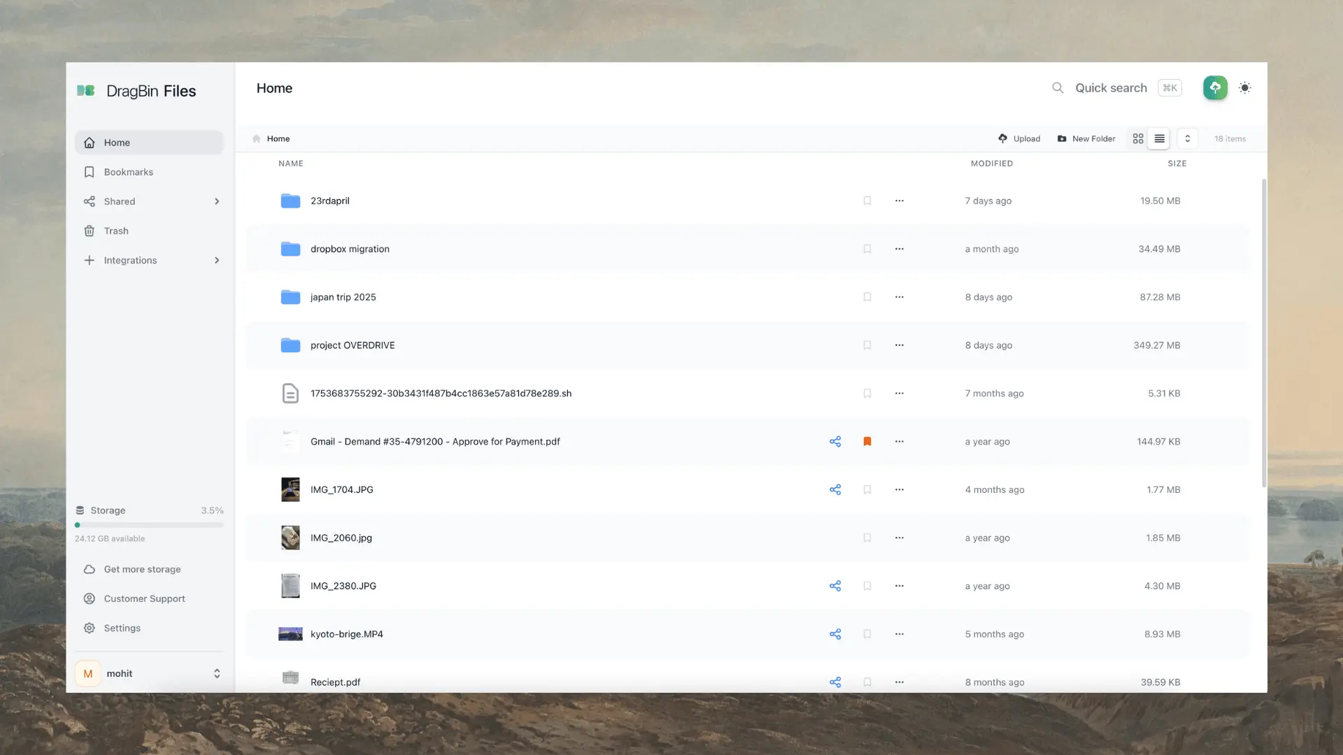 Screenshot 2 of DragBin
