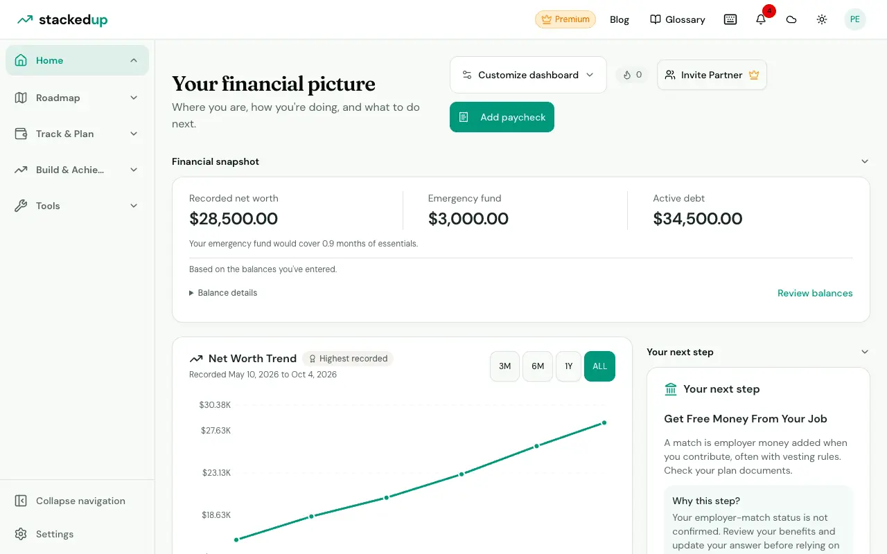 Screenshot 2 of StackedUp.finance