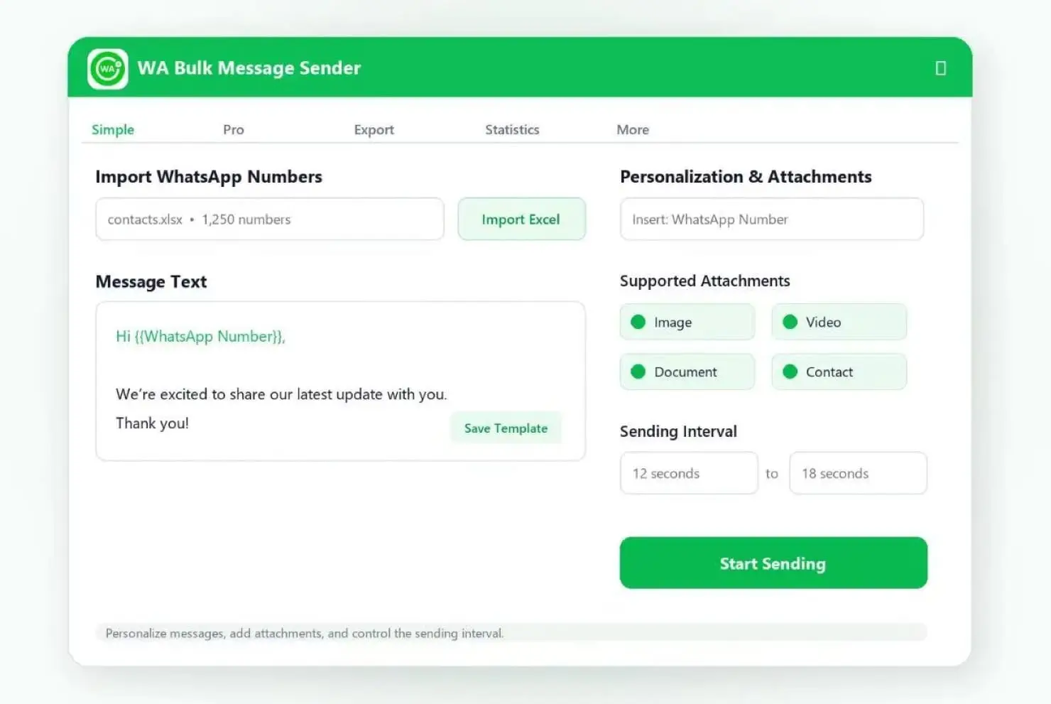 Screenshot 3 of WA Bulk Message Sender