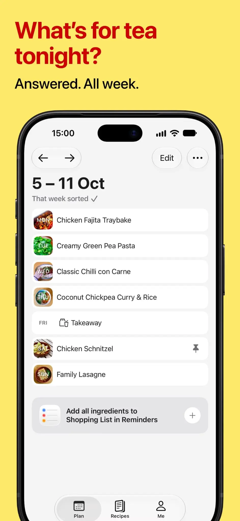 Screenshot 1 of TeaTonight: Dinner Planner