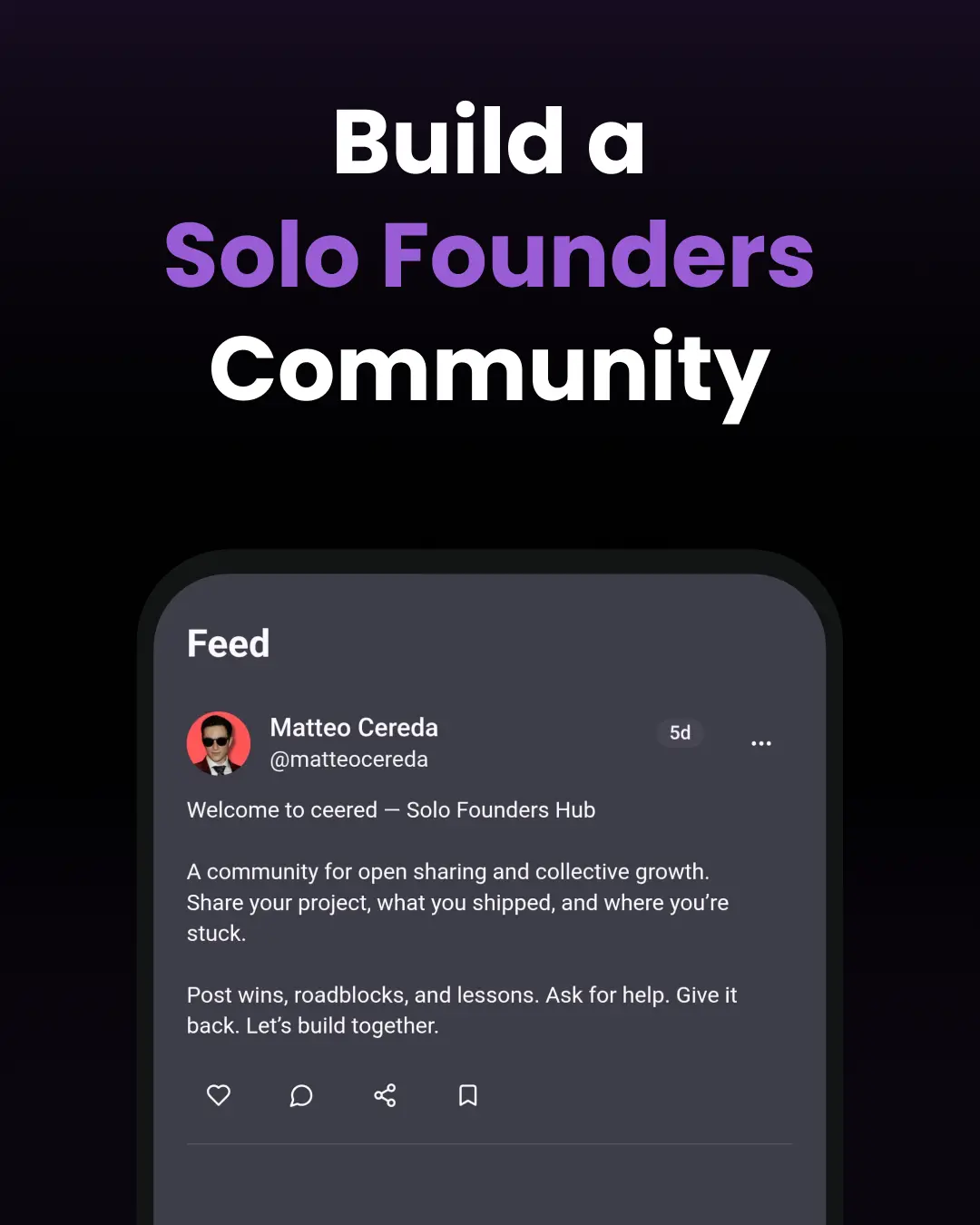 Screenshot 1 of Ceered - Solo Founders Hub