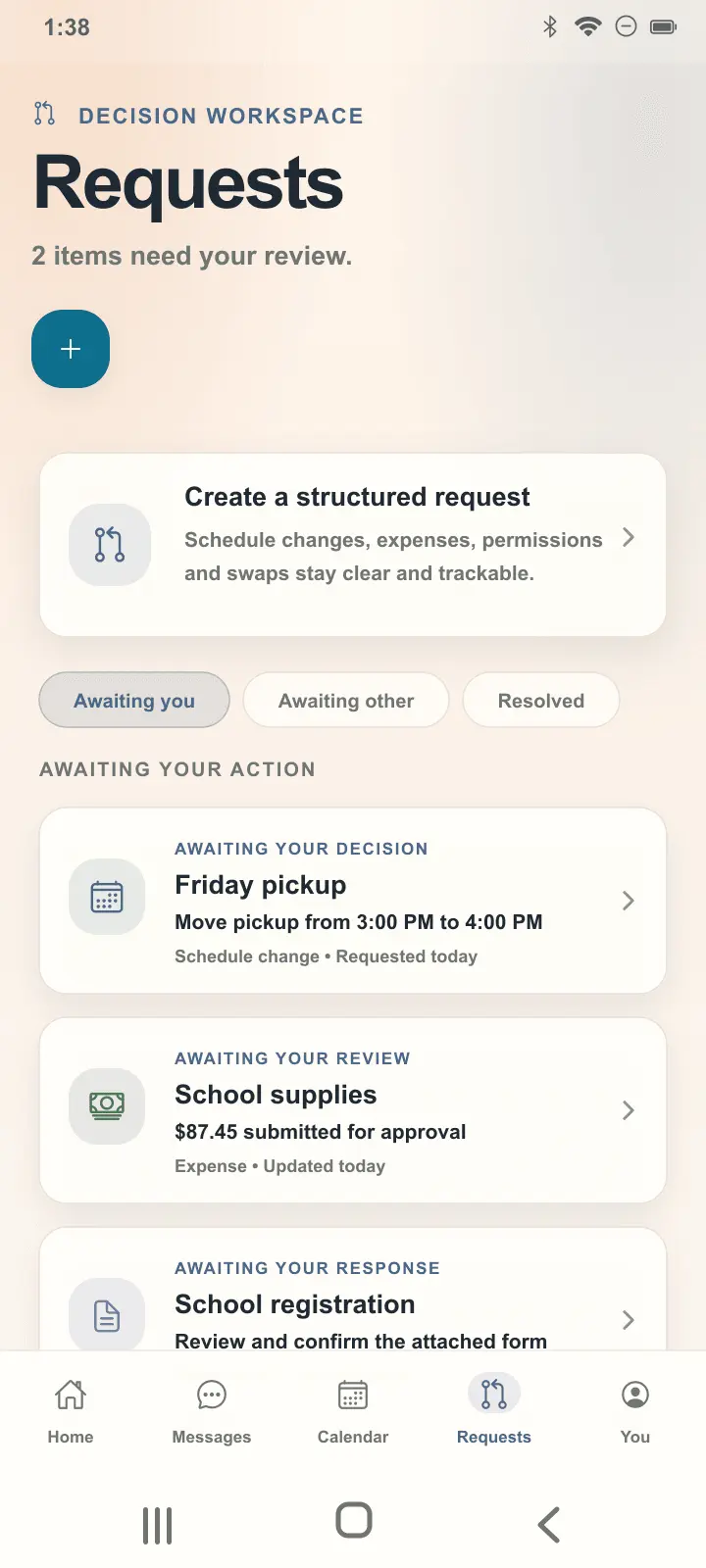 Screenshot 4 of Zuko: Structured Co-parenting Platform