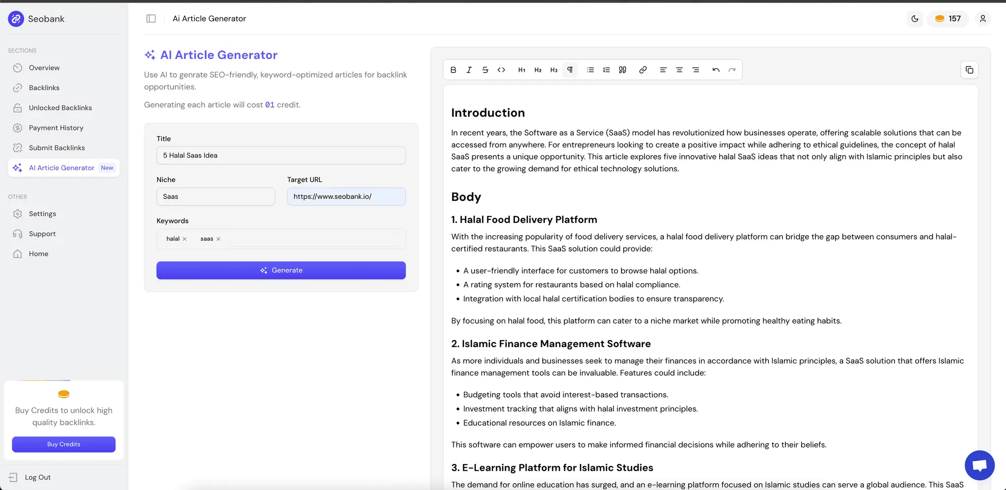 Screenshot 4 of SeoBank.io