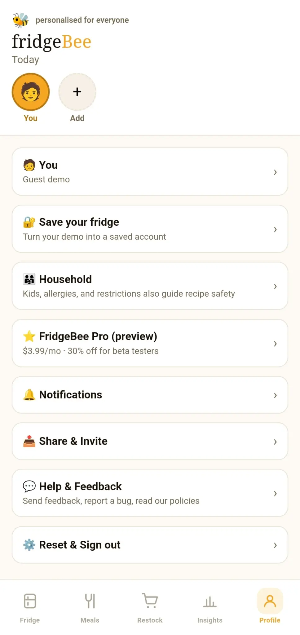 Screenshot 4 of FridgeBee