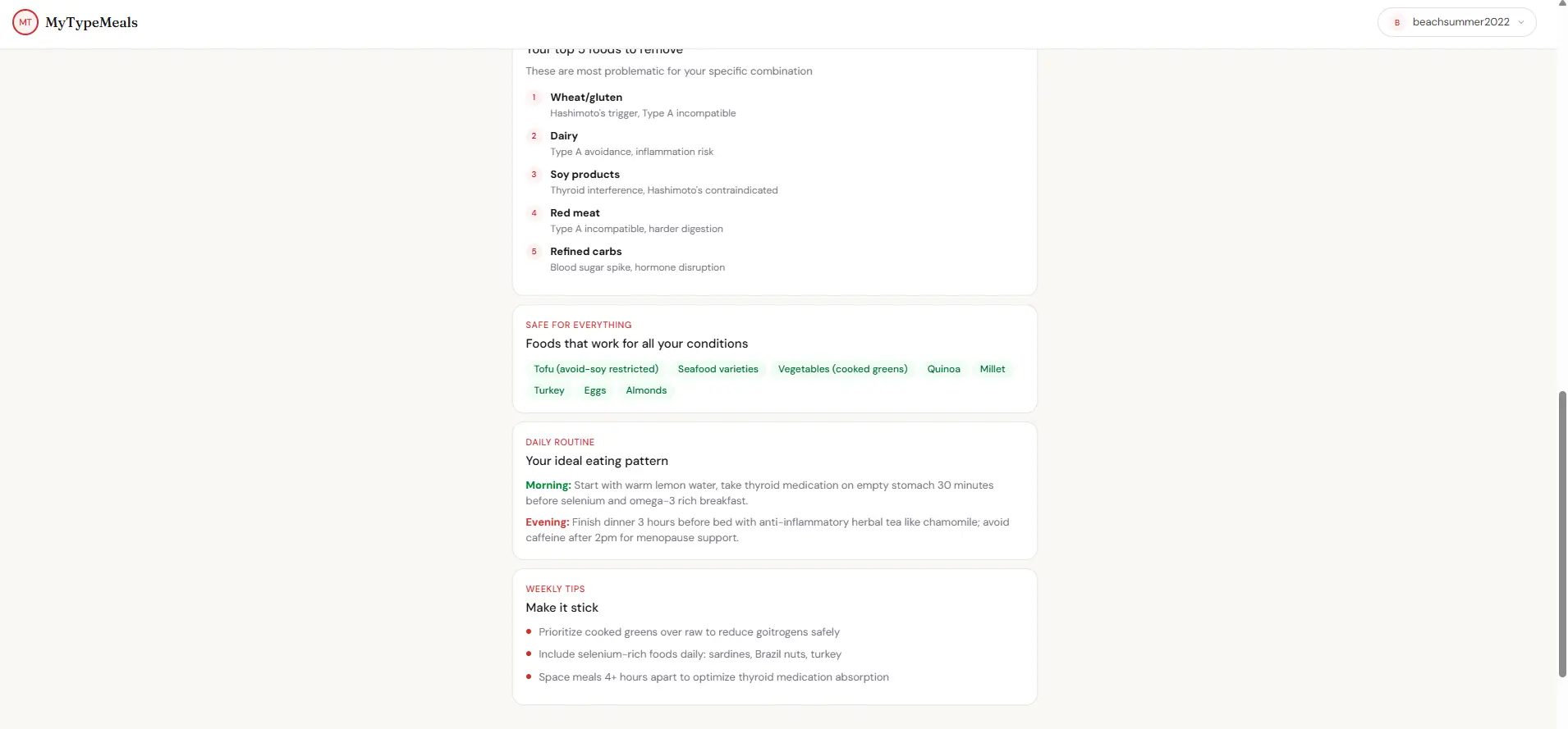 Screenshot 3 of MyTypeMeals
