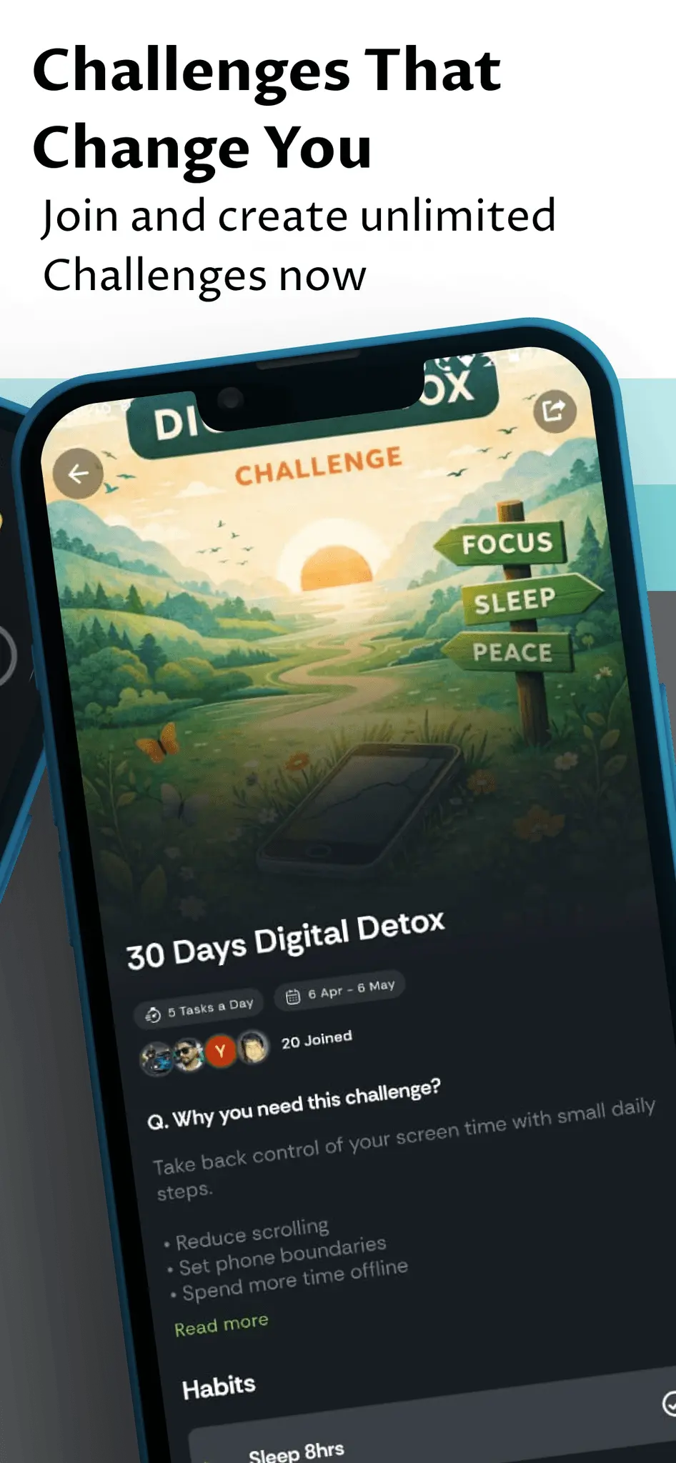 Screenshot 2 of HabitHook - Social Habit Tracker App