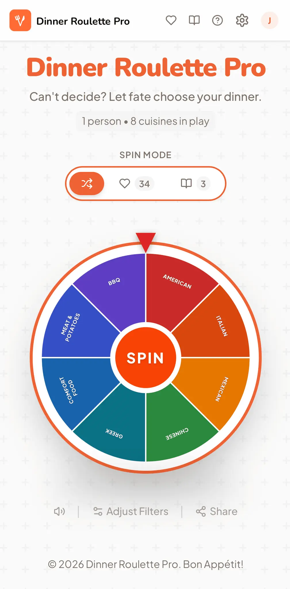 Screenshot 6 of Dinner Roulette Pro