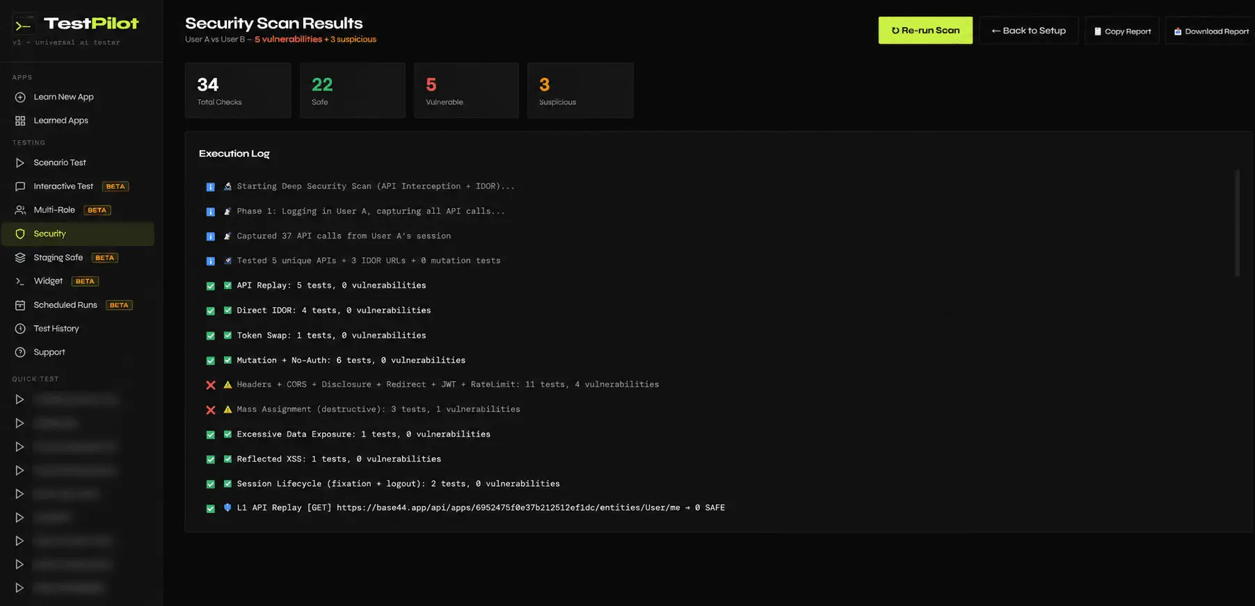 Screenshot 4 of TestPilot App