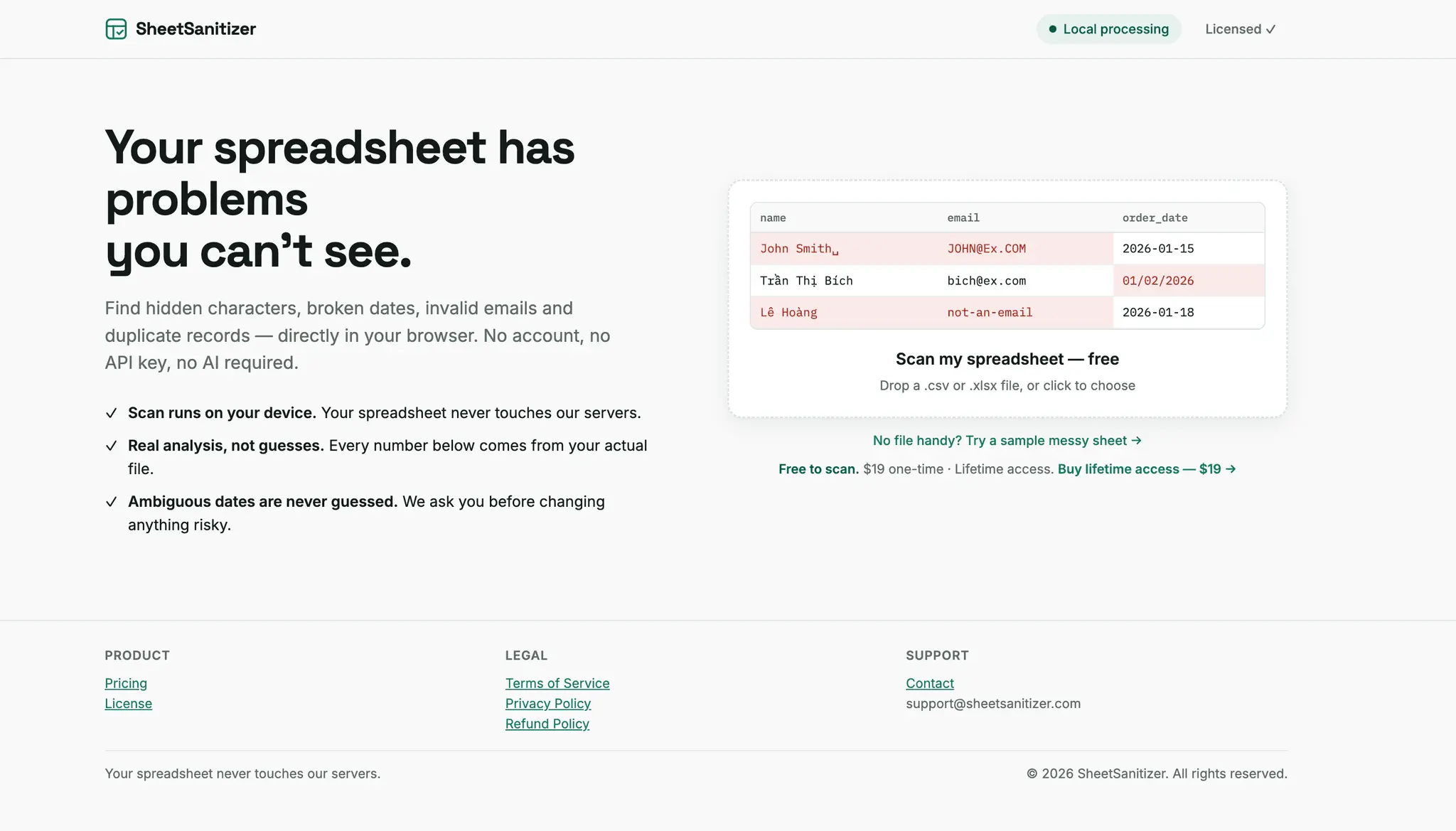 Screenshot 6 of SheetSanitizer