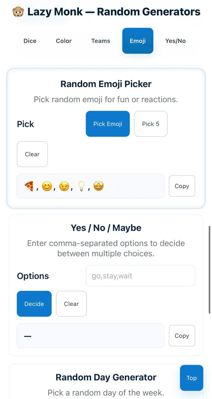 Screenshot 4 of Lazy Monk — Random Generators