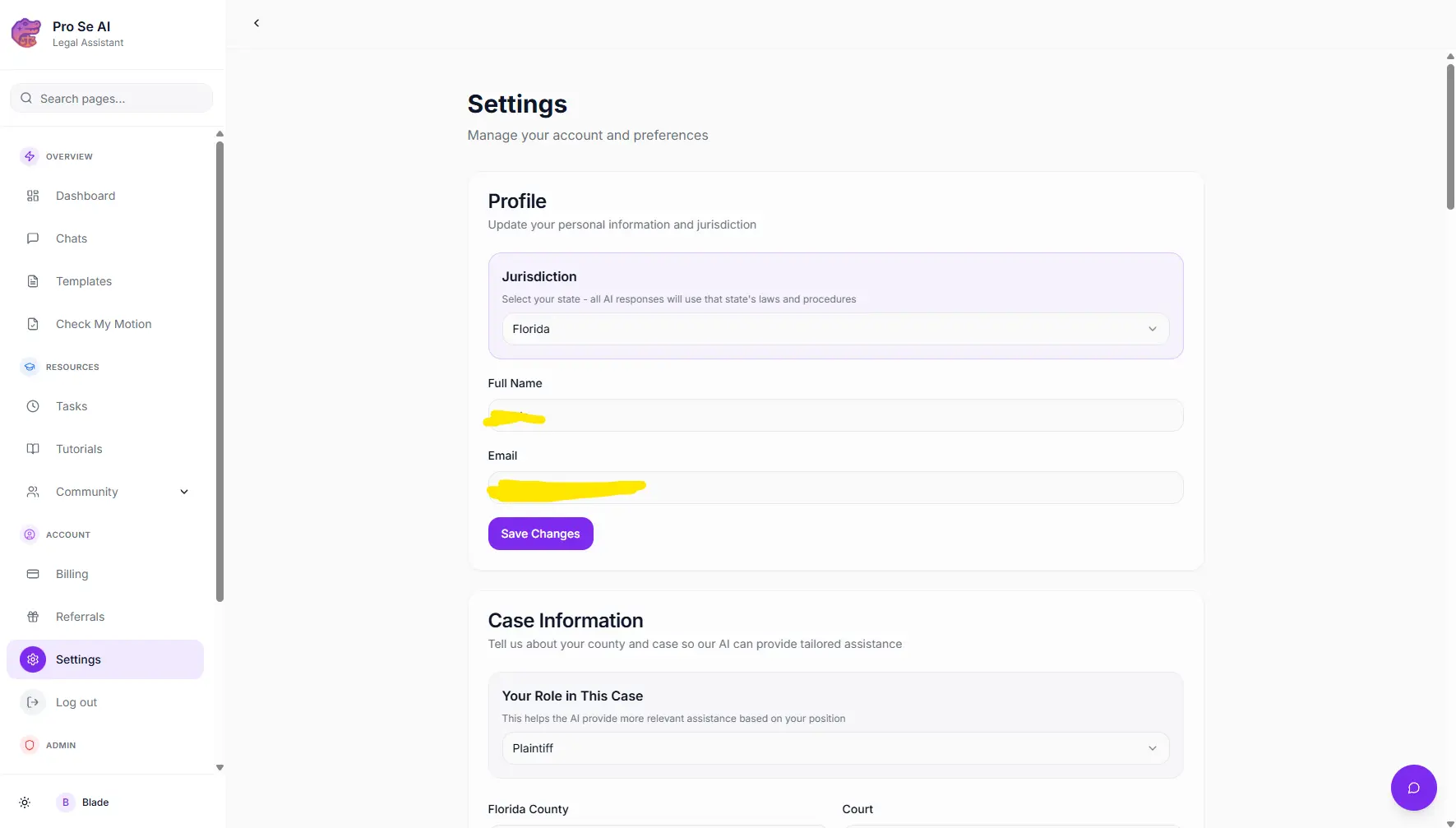 Screenshot 2 of Pro Se AI (Legal Assistant)