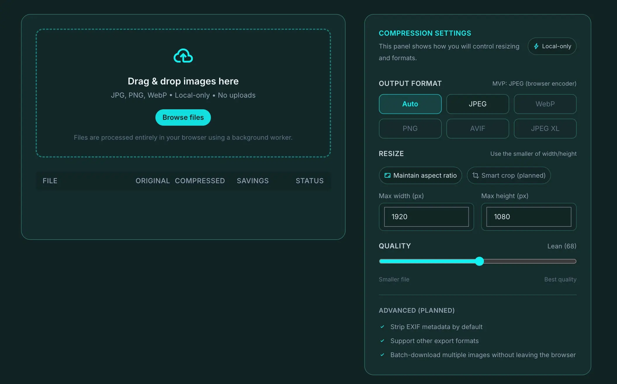 Screenshot 1 of Downsize.Pics