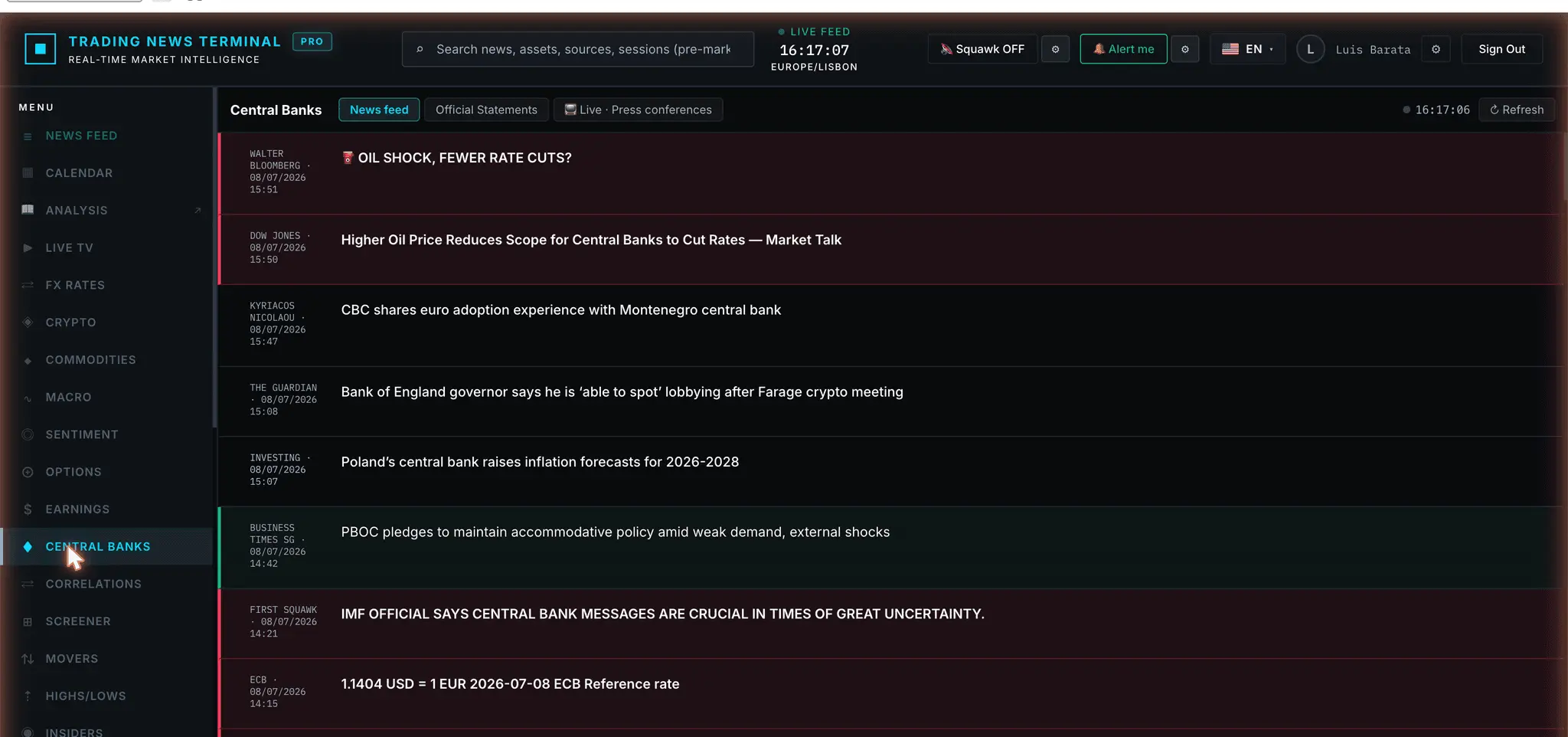 Screenshot 4 of Trading News Terminal