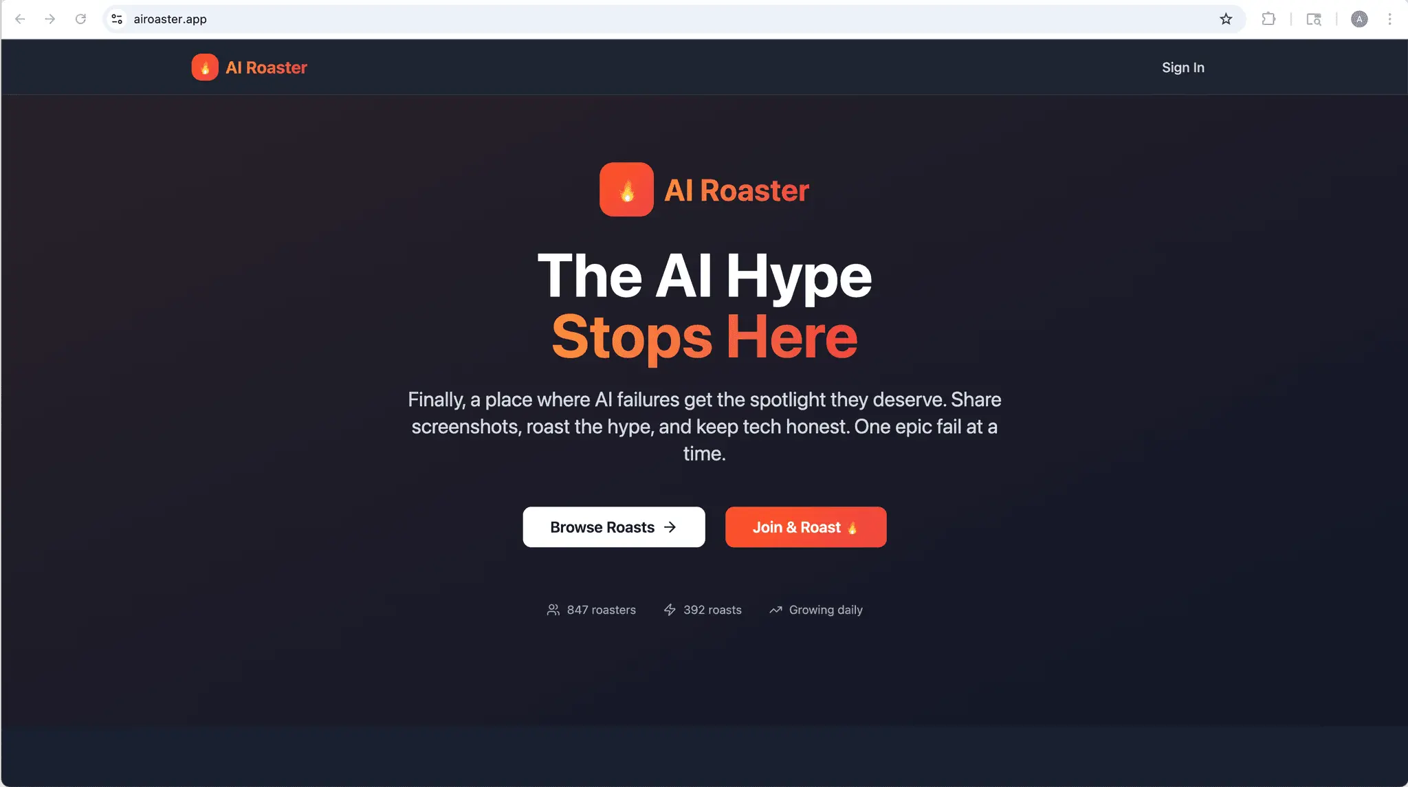 Screenshot 1 of AI Roaster
