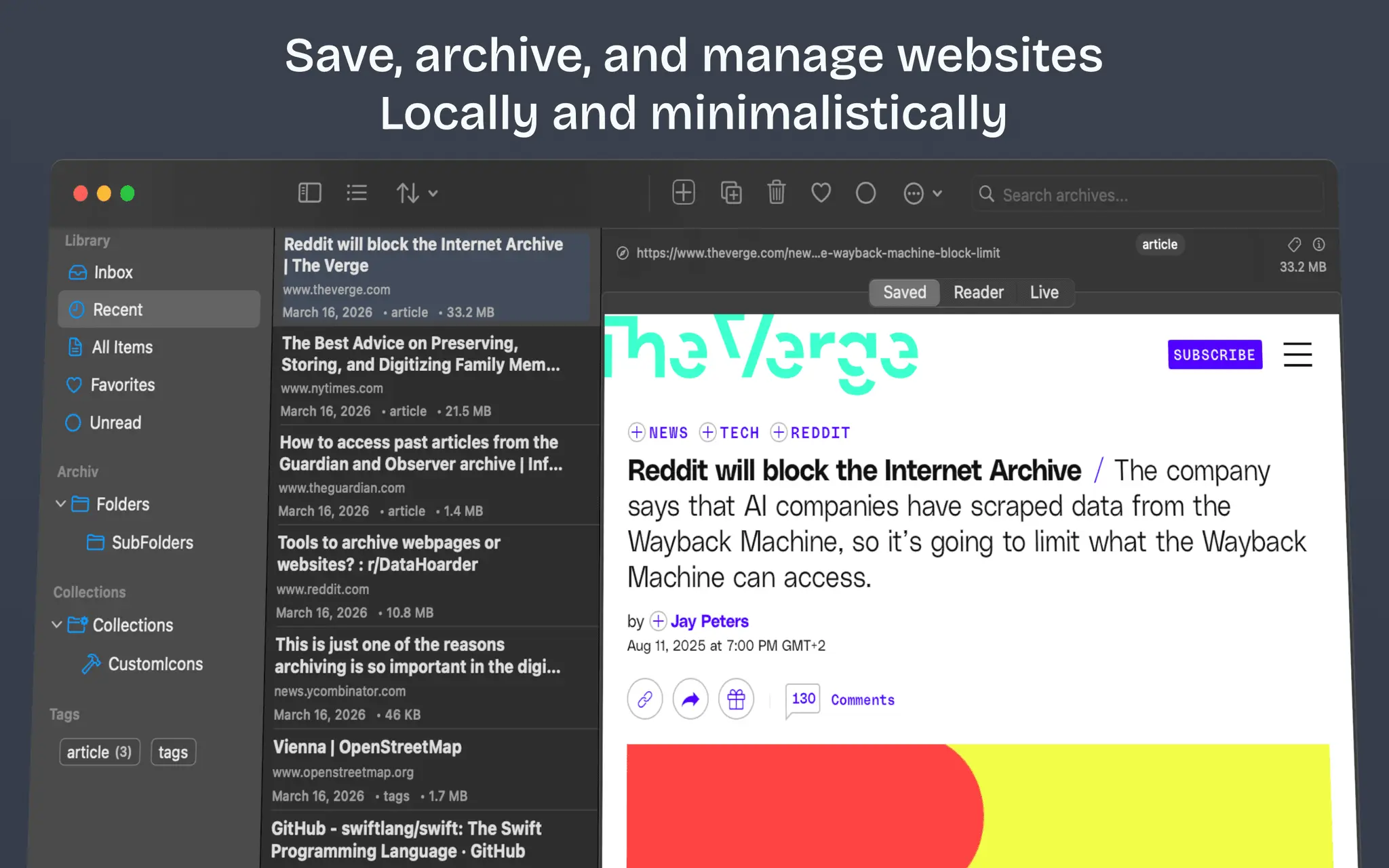 Screenshot 2 of WebsiteArchiver