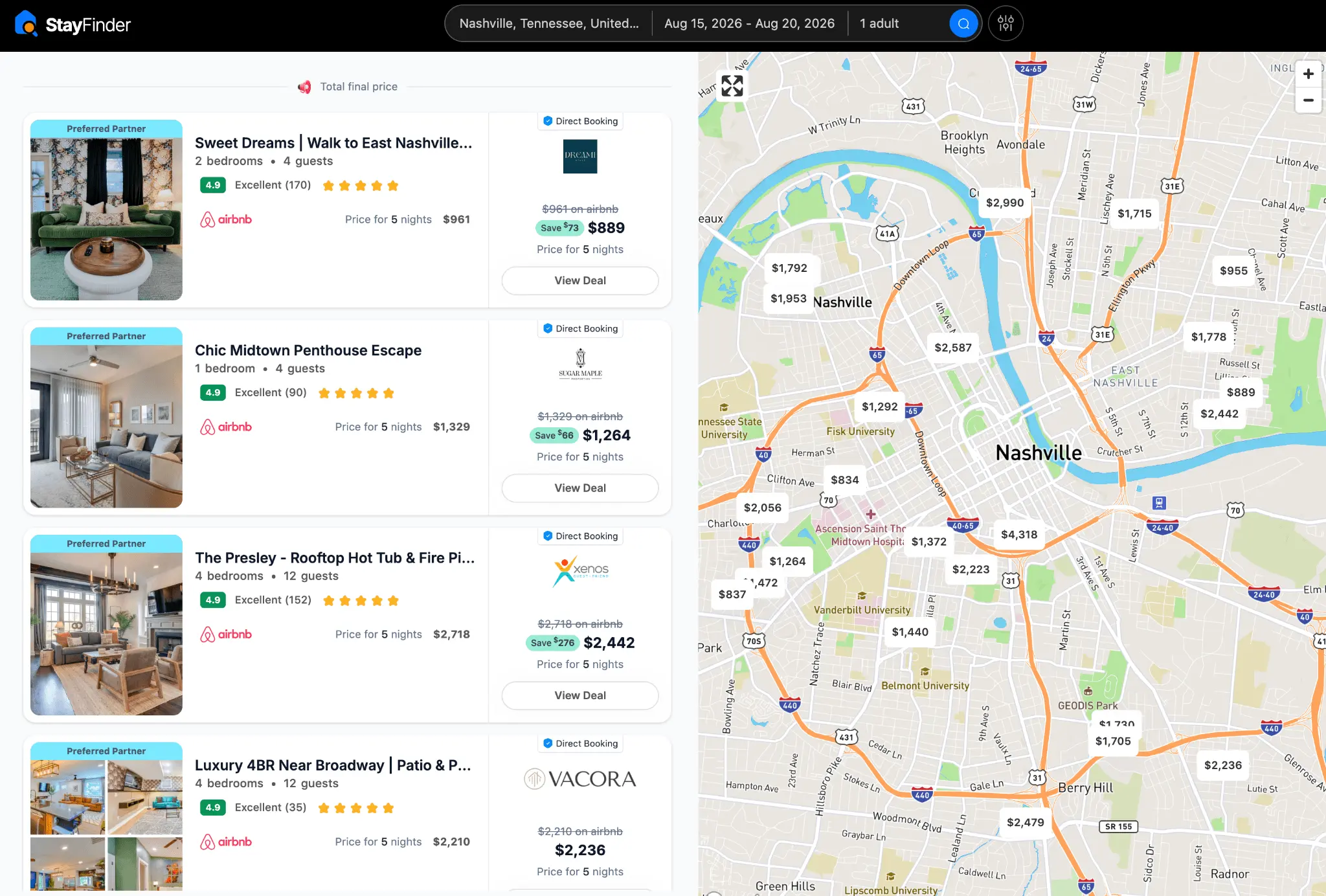 Screenshot 2 of StayFinder