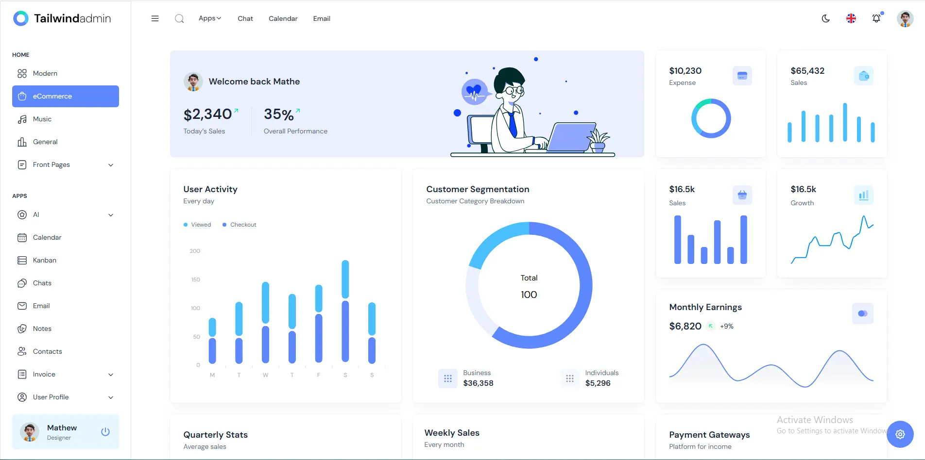 Screenshot 3 of Tailwindadmin