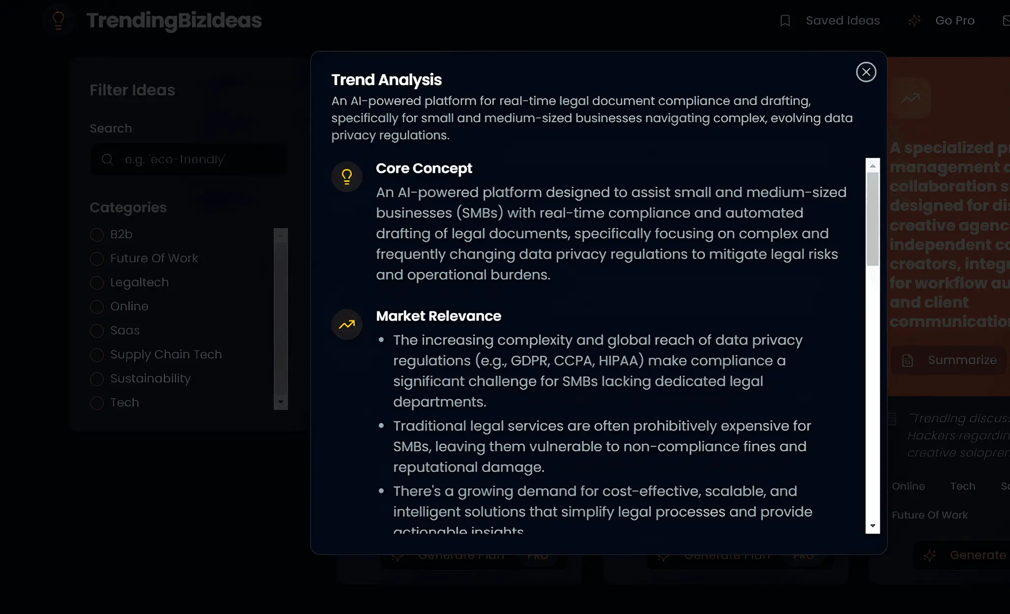 Screenshot 3 of TrendingBizIdeas