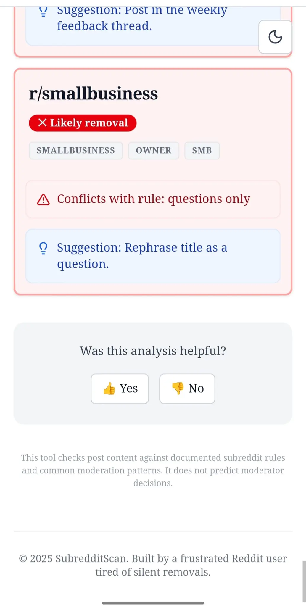 Screenshot 5 of SubredditScan