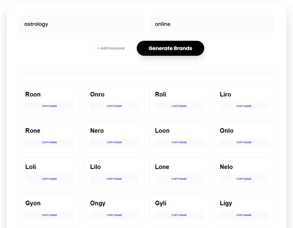 Screenshot 1 of Name Combiner