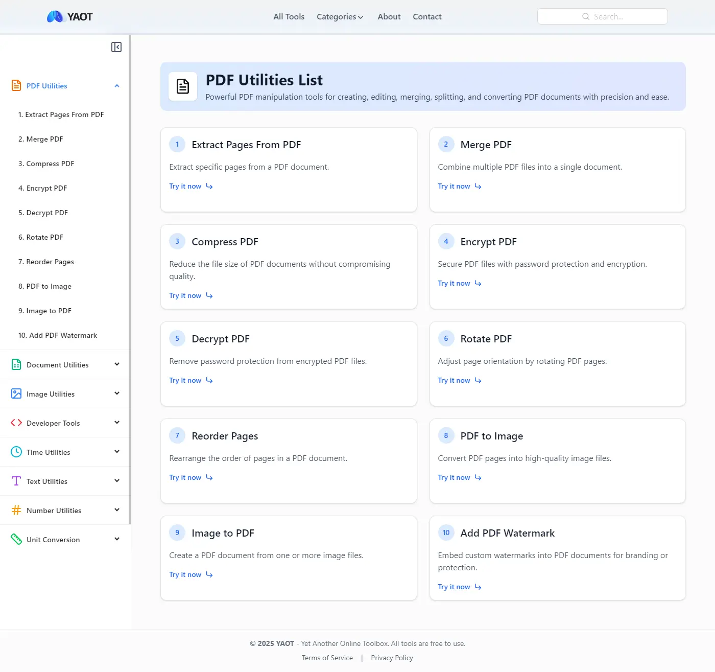 Screenshot 1 of YAOT- Yet Another Online Toolbox