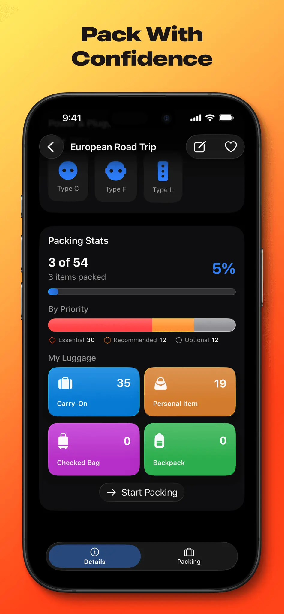 Screenshot 5 of journeybot - packing & travel iOS app